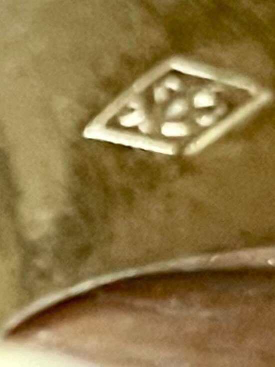 VTG Sterling Silver Modernist Ring with Yellow Resin Sz 7 Adjustable - Picture 5 of 7